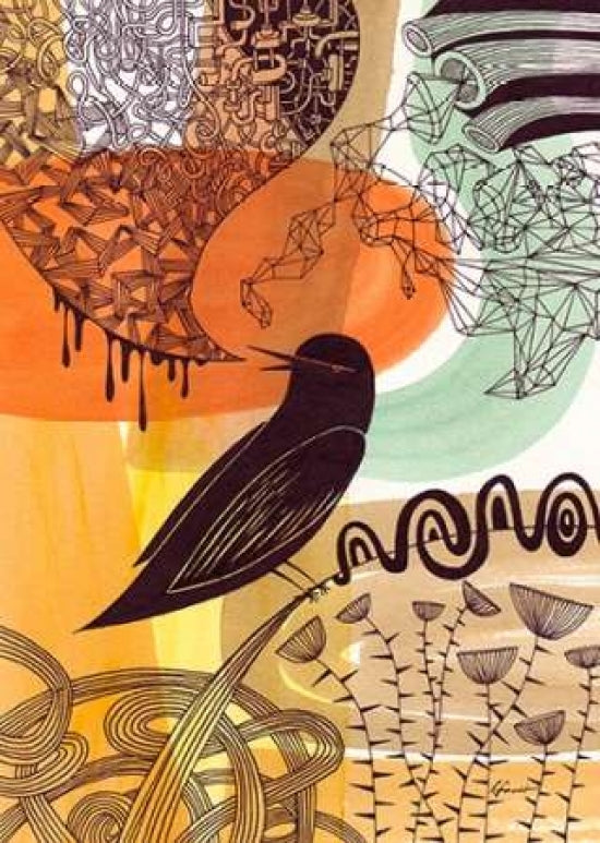 Doodle Bird 2 Poster Print by Richard Faust-VARPDX570FAU1001 Image 1