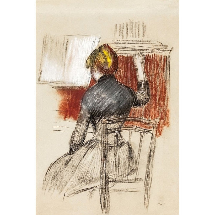 Woman at a Piano Poster Print by Pierre-Auguste Renoir-VARPDX57175 Image 1