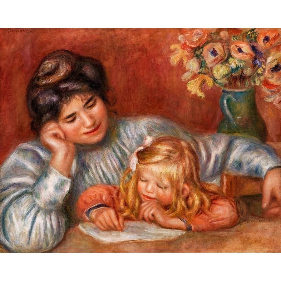 Writing Lesson 1905 Poster Print by Pierre-Auguste Renoir-VARPDX57219 Image 1