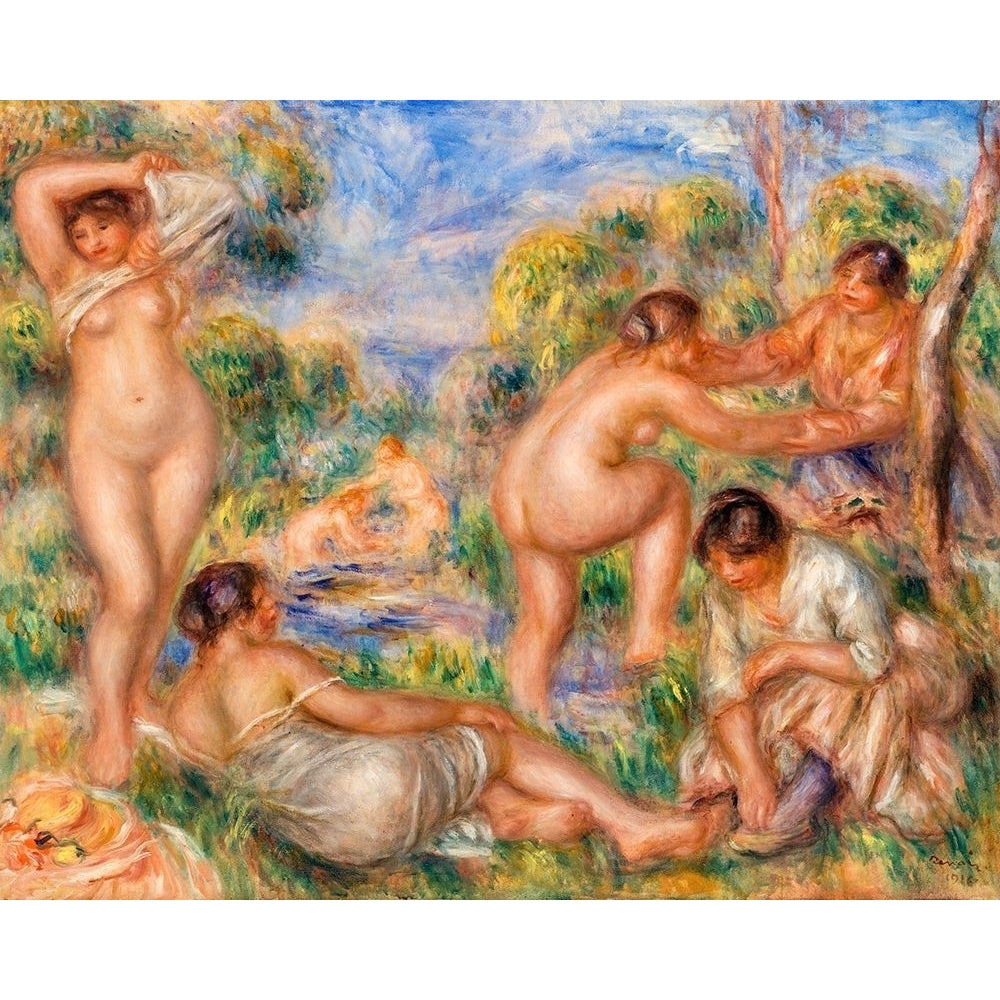 Bathing Group 1916 Poster Print by Pierre-Auguste Renoir-VARPDX57236 Image 1