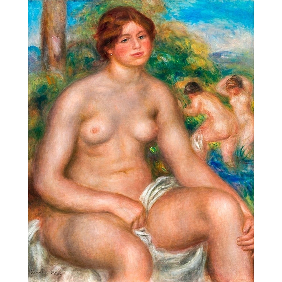 Seated Bather 1914 Poster Print by Pierre-Auguste Renoir-VARPDX57257 Image 1