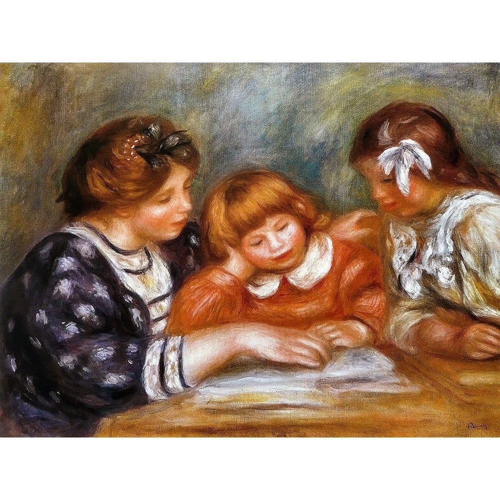 The Lesson Poster Print by Pierre-Auguste Renoir-VARPDX57367 Image 1