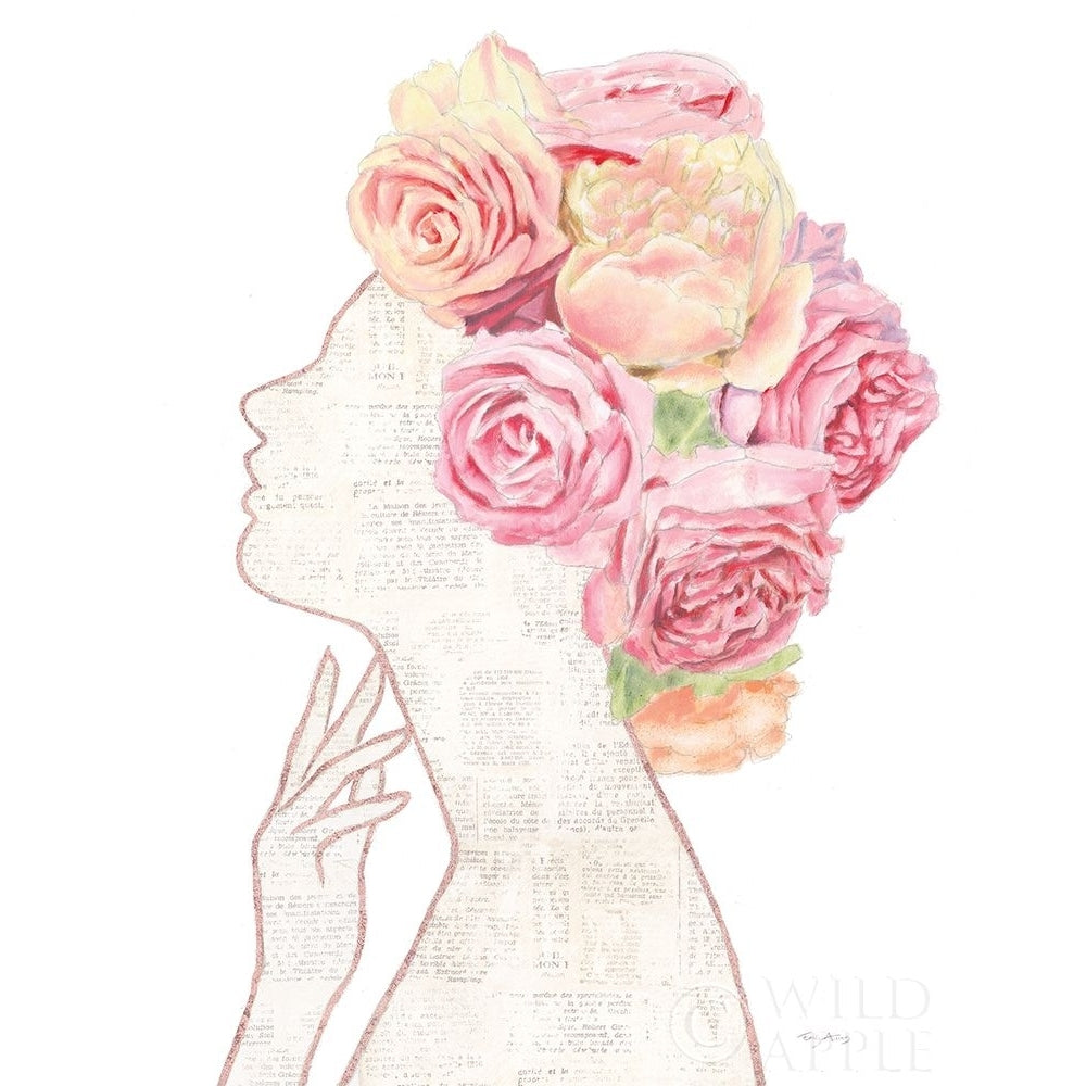 She Dreams of Roses II Gold Poster Print by Emily Adams-VARPDX57417 Image 1