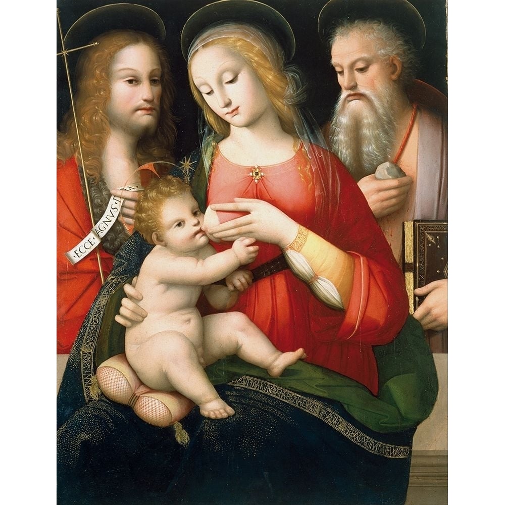 Madonna with Child and Saints John the Baptist and Girolamo by Andrea Piccinelli-VARPDX57435 Image 1