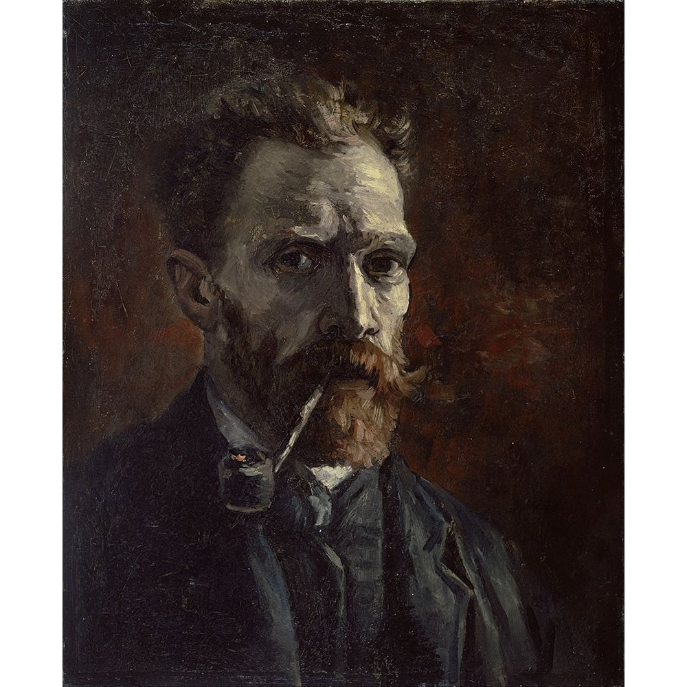 Self-portrait with pipe by Vincent van Gogh-VARPDX57558 Image 1