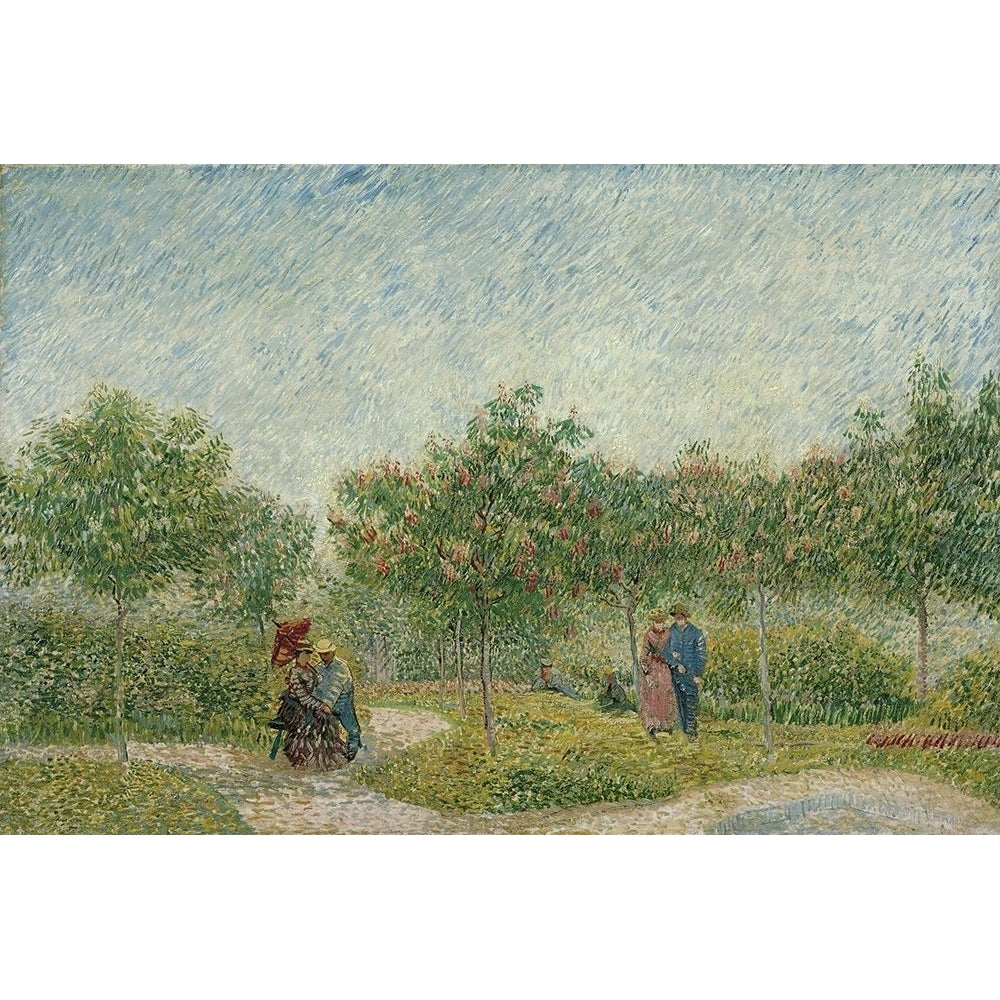 Garden in Montmarte with lovers by Vincent van Gogh-VARPDX57595 Image 1