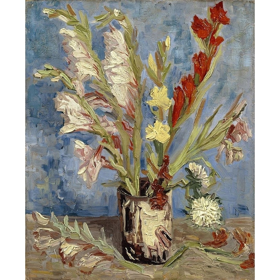 Vase with gladioli and China asters by Vincent van Gogh-VARPDX57614 Image 1