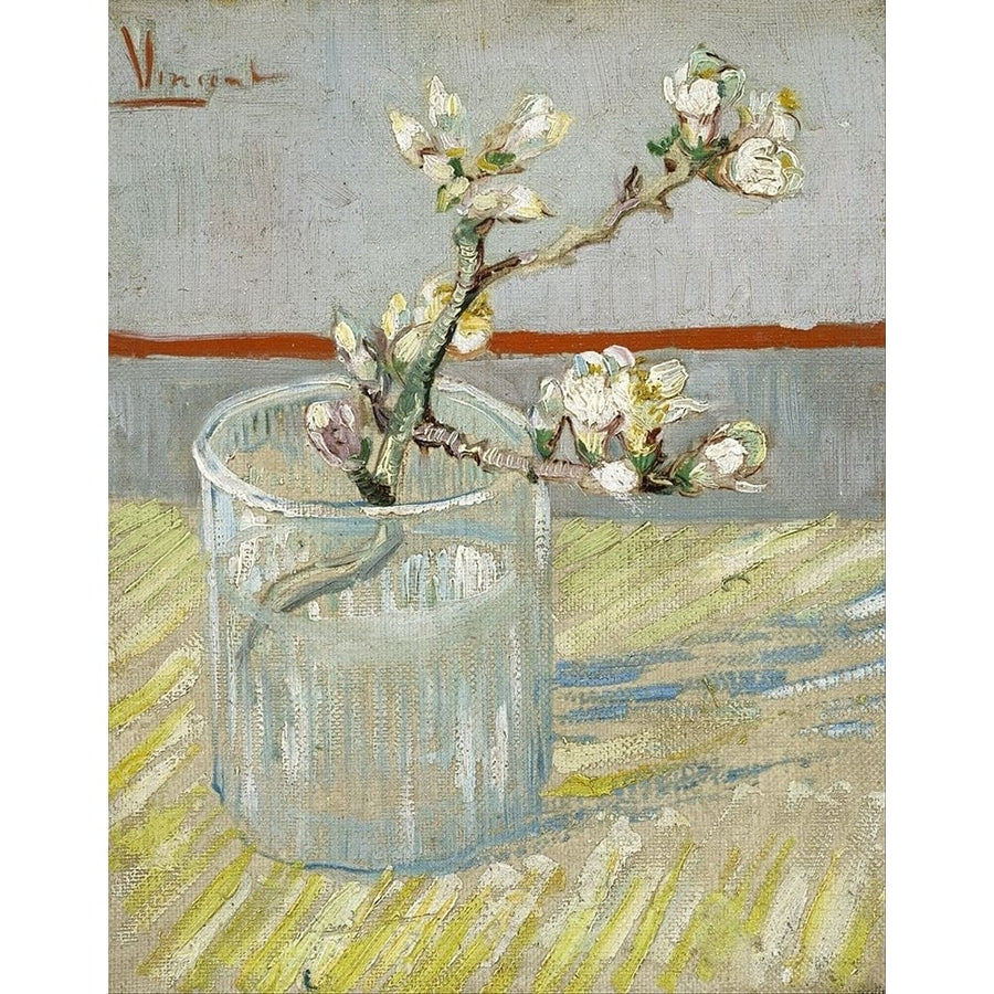 Sprig of flowering almond in a glass by Vincent van Gogh-VARPDX57600 Image 1