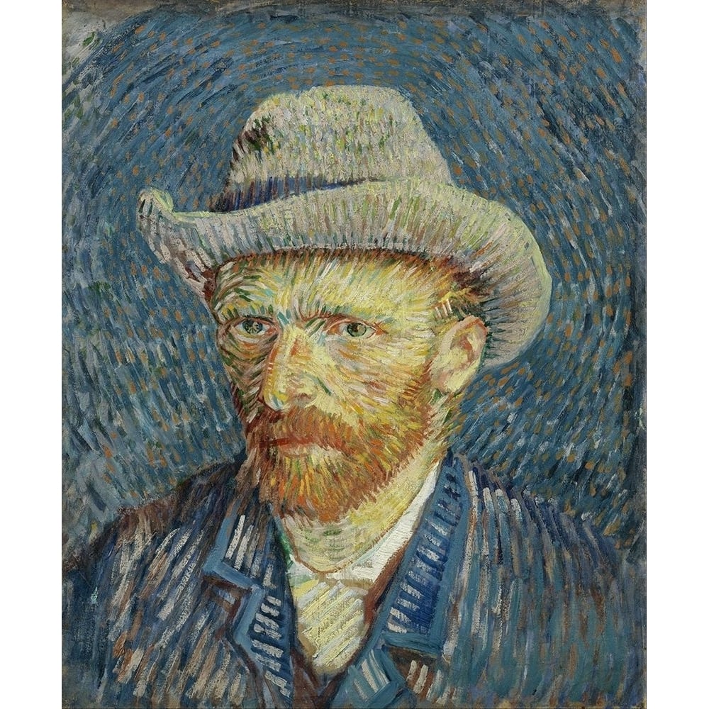 Self-portrait with grey felt hat by Vincent van Gogh-VARPDX57603 Image 1