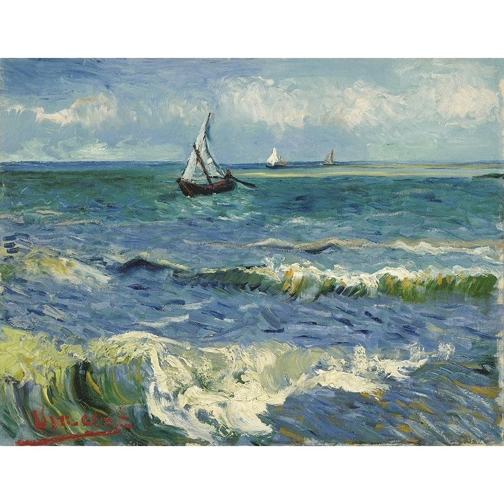 Seascape near Les Saintes-Maries-de-la-Mer by Vincent van Gogh-VARPDX57618 Image 1