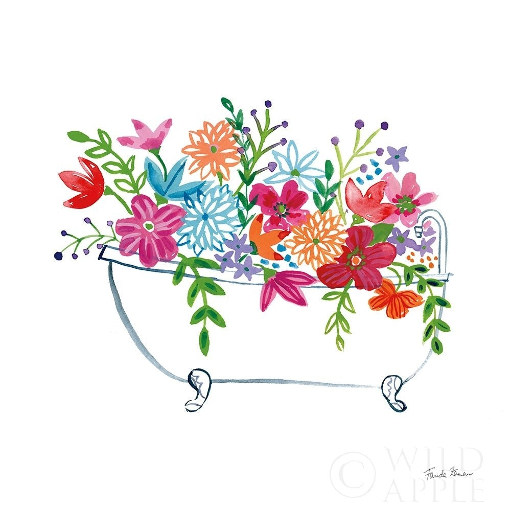 Floral Bathroom I Poster Print by Farida Zaman-VARPDX57693 Image 1