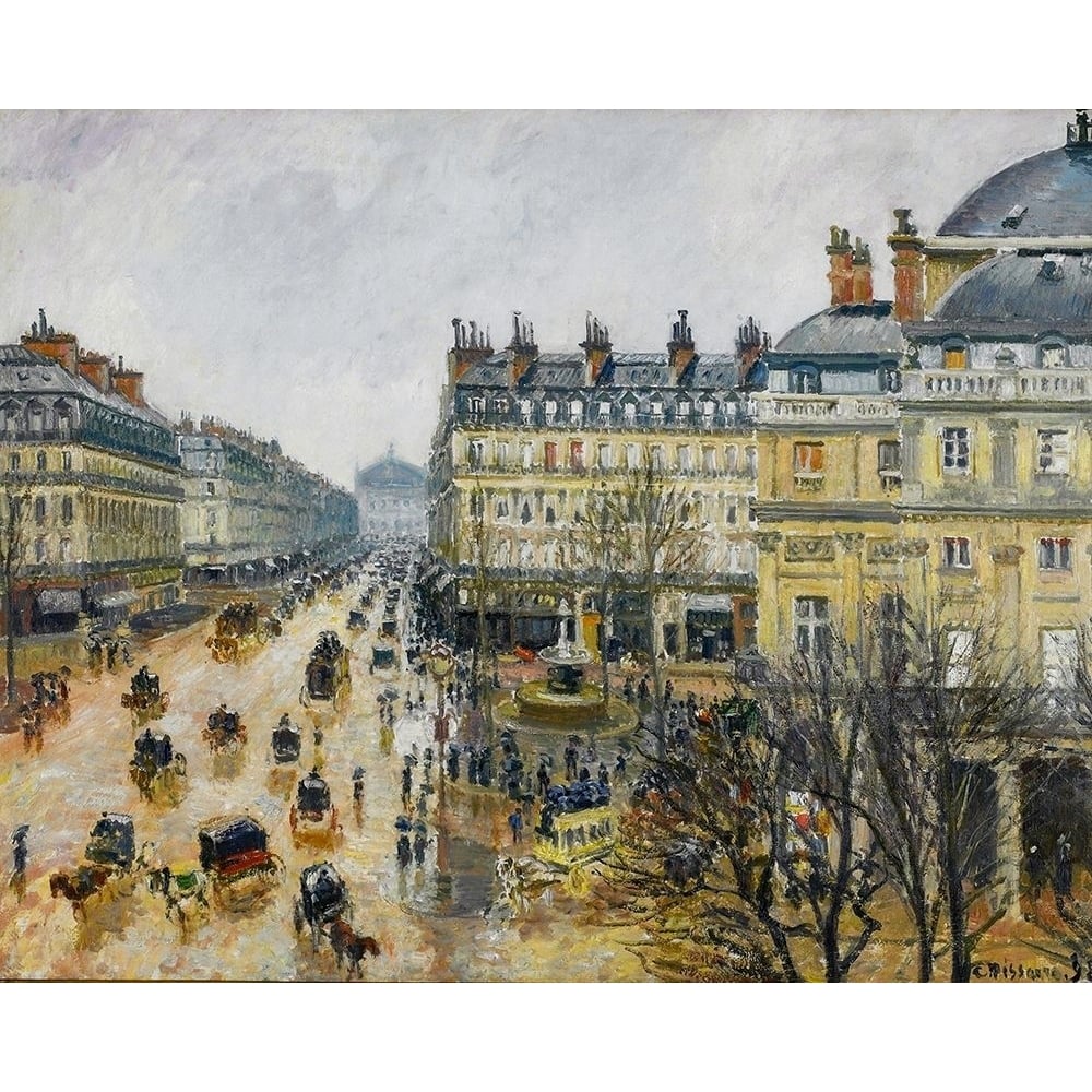 Place du Theatre Francais Paris Rain by Camille Pissarro-VARPDX57701 Image 1