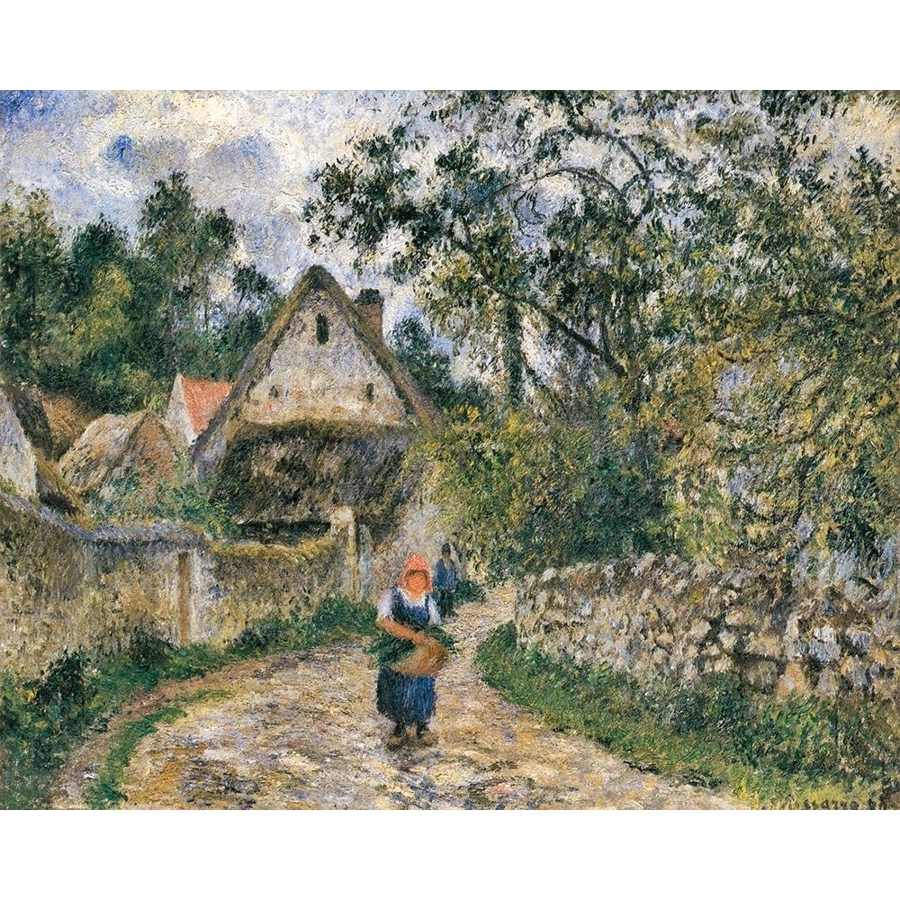 Cottages at Le Valhermeil Auvers-sur-Oise by Camille Pissarro-VARPDX57721 Image 1