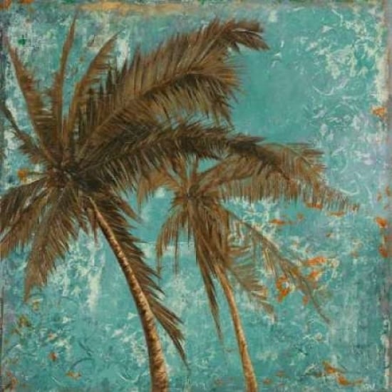 Palm on Turquoise II Poster Print by Patricia Pinto-VARPDX5779A Image 1