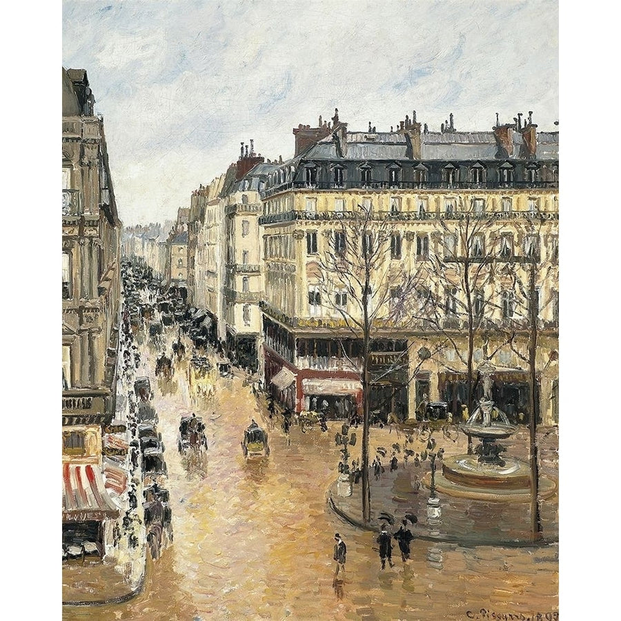 Rue Saint-Honore in the Afternoon. Effect of Rain by Camille Pissarro-VARPDX57821 Image 1