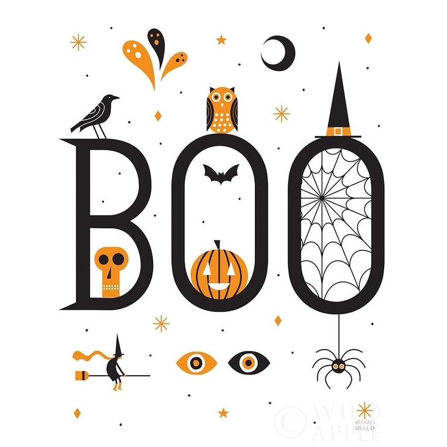 Boo Bright White Poster Print by Michael Mullan-VARPDX57884 Image 1