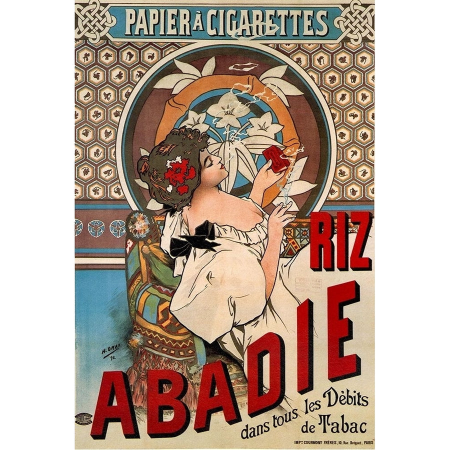 Advertising Poster Riz Abadie-Cigarette Rolling Paper by Alphonse Mucha-VARPDX58776 Image 1