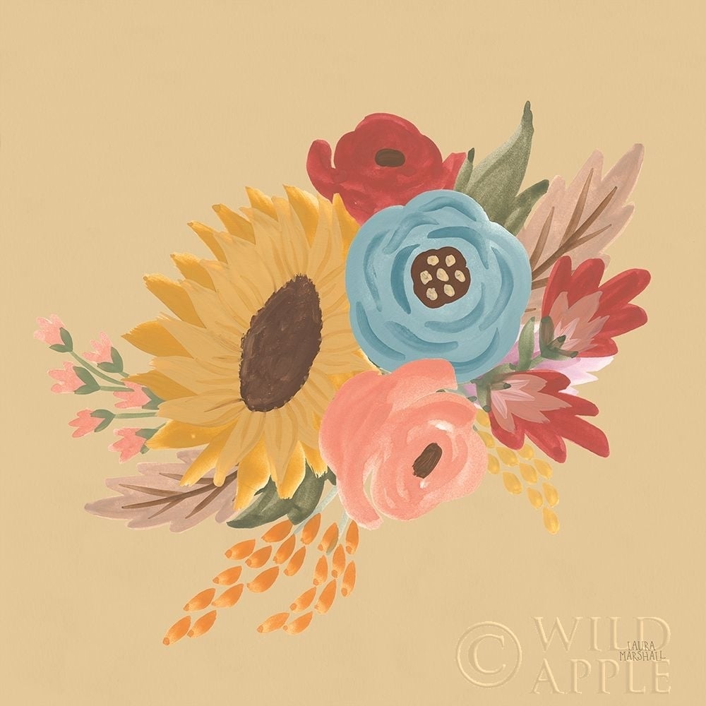 Harvest Garden Flowers I Poster Print by Laura Marshall-VARPDX58790 Image 1