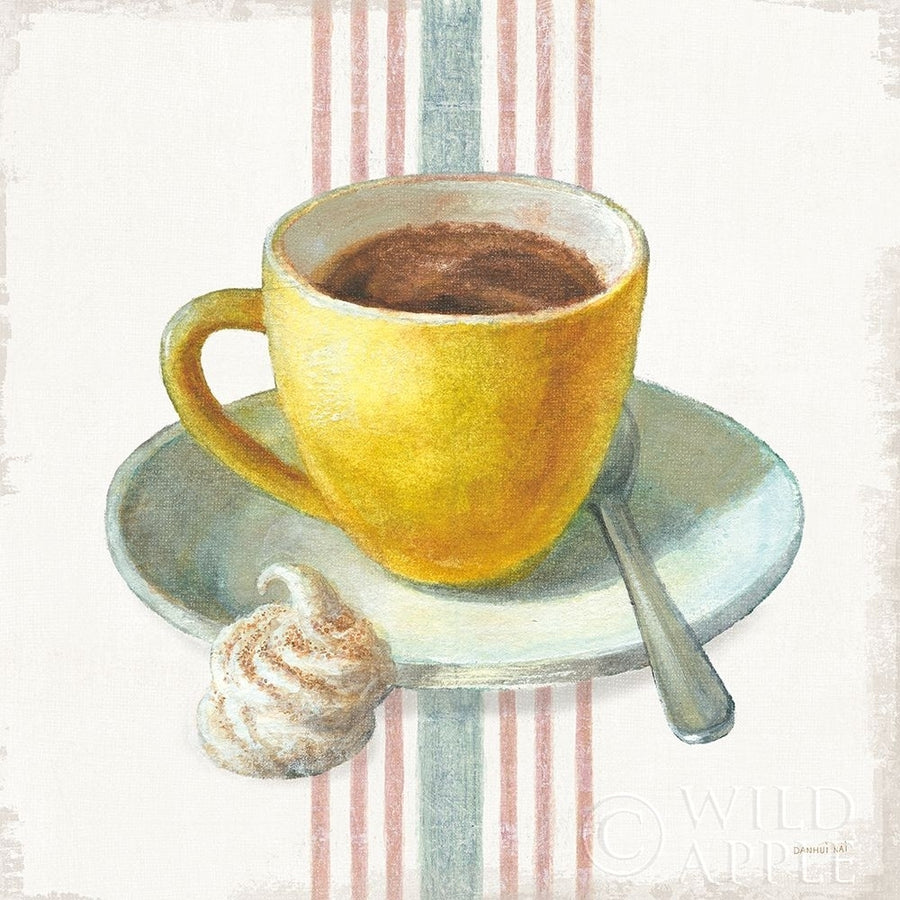 Wake Me Up Coffee IV with Stripes Poster Print by Danhui Nai-VARPDX58858 Image 1