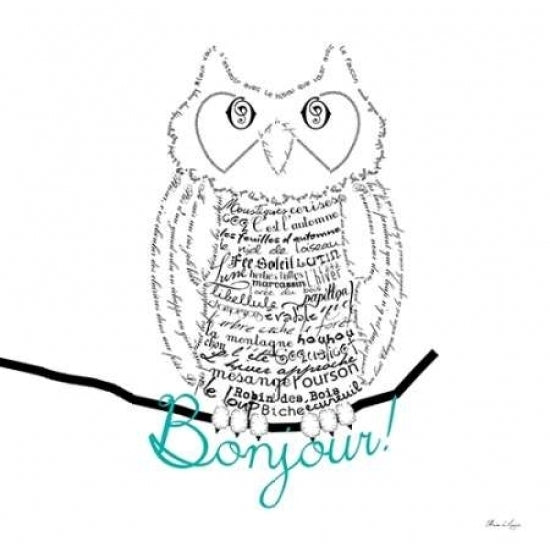 Bonjour Owl Poster Print by Marion De Lauzun-VARPDX591DEL1013 Image 1