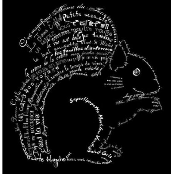 French Squirel Black Poster Print by Marion De Lauzun-VARPDX591DEL1012A Image 1