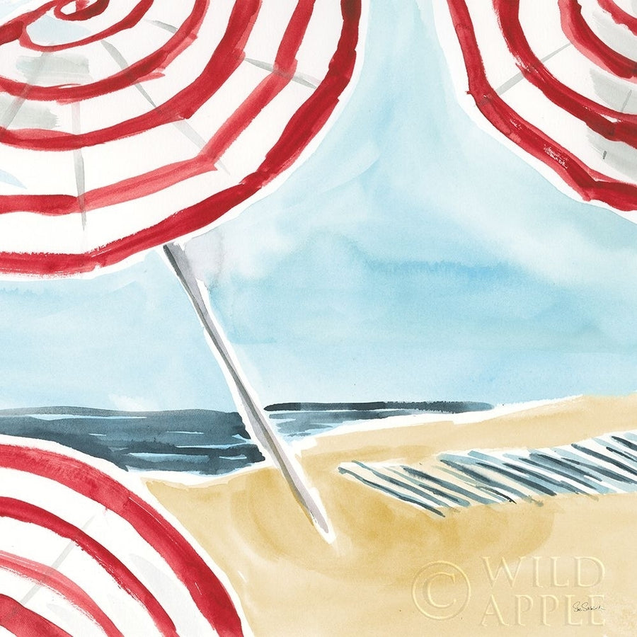 Stripes on the Beach I Poster Print by Sue Schlabach-VARPDX59240 Image 1