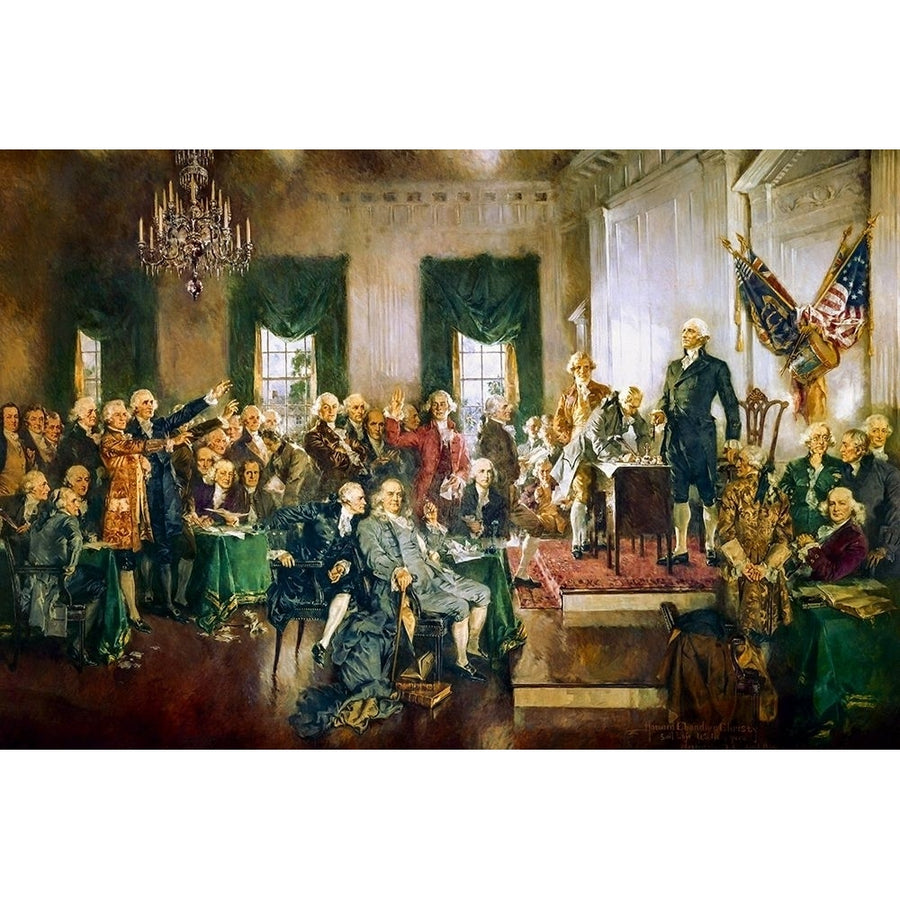 Scene at the Signing of the Constitution of the United States by Howard Chandler Christy-VARPDX59247 Image 1