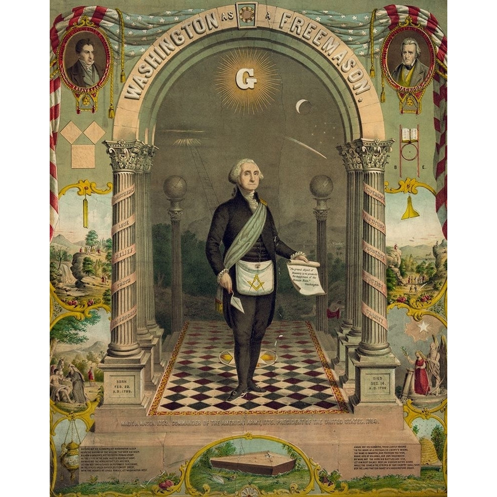 George Washington-freemason by Strobridge and Gerlach-VARPDX59257 Image 1