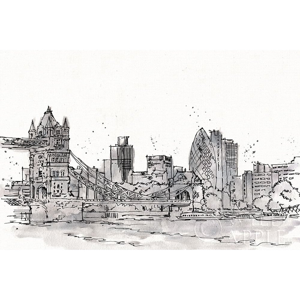 Skyline Sketches IV No Words Flowers Poster Print by Anne Tavoletti-VARPDX59331 Image 1