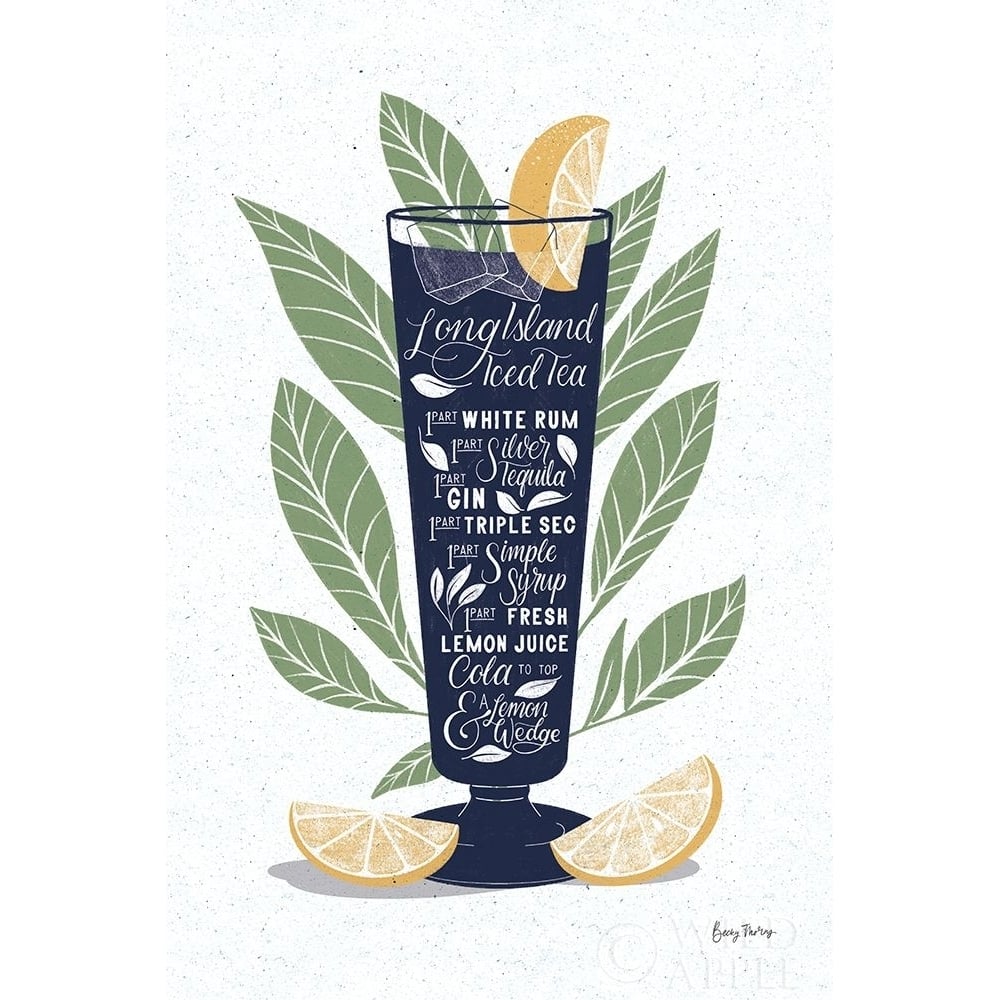 Fruity Cocktails II Navy Poster Print by Becky Thorns-VARPDX59461 Image 1