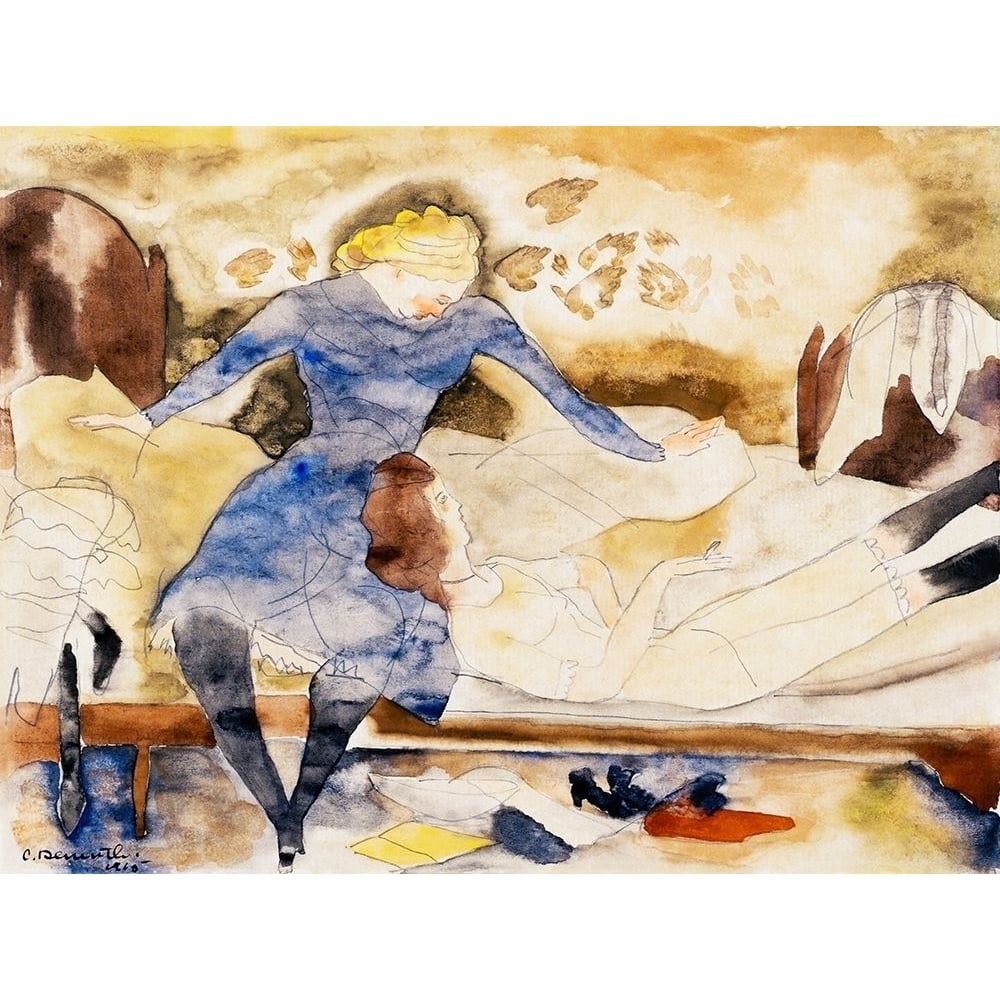 Nana Visiting her Friend Satin by Charles Demuth-VARPDX60377 Image 1