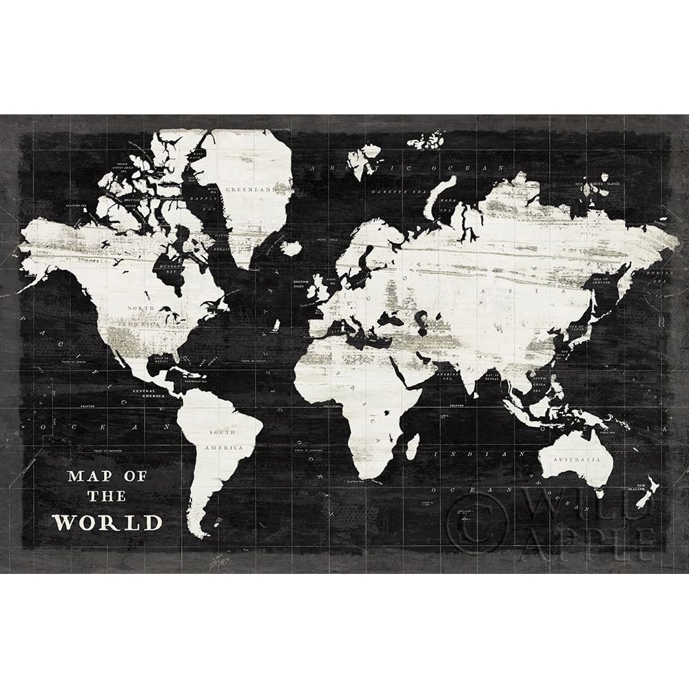 World Map Black Poster Print by Sue Schlabach-VARPDX60389 Image 1