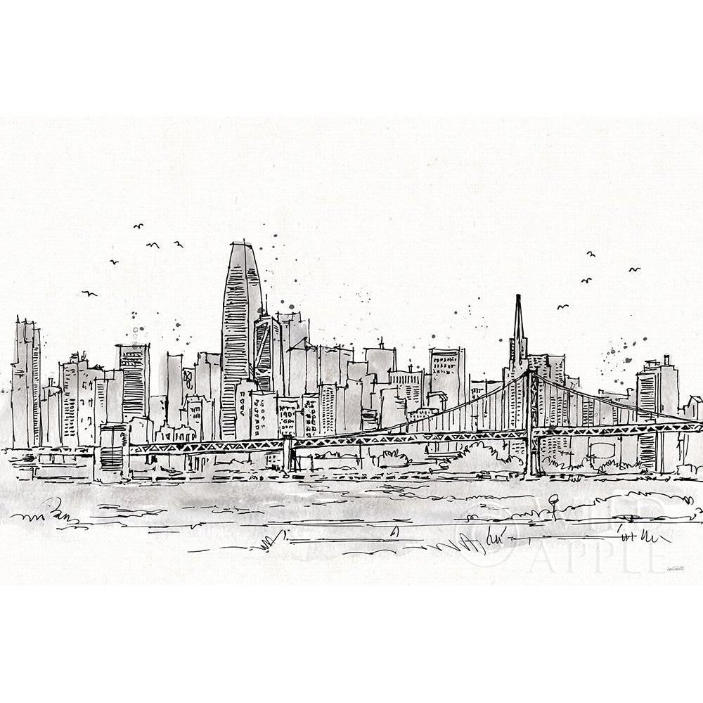 Skyline Sketches VII No Words Flowers Poster Print by Anne Tavoletti-VARPDX61255 Image 1