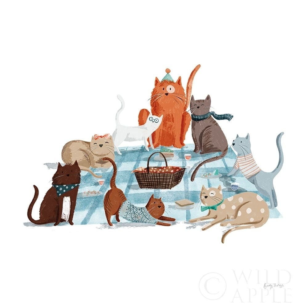 Picnic Pets Cats I Poster Print by Becky Thorns-VARPDX61398 Image 1