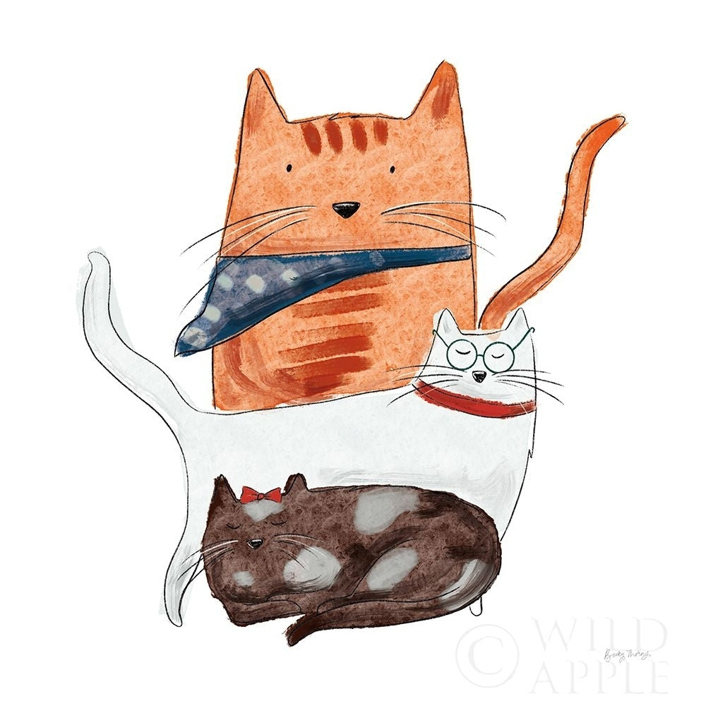 Playful Pets Cats II Poster Print by Becky Thorns-VARPDX61405 Image 1