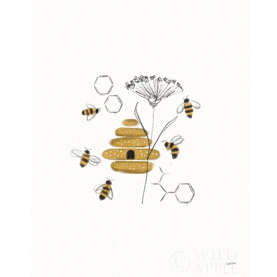 Bees and Botanicals II Poster Print by Leah York-VARPDX61503 Image 1