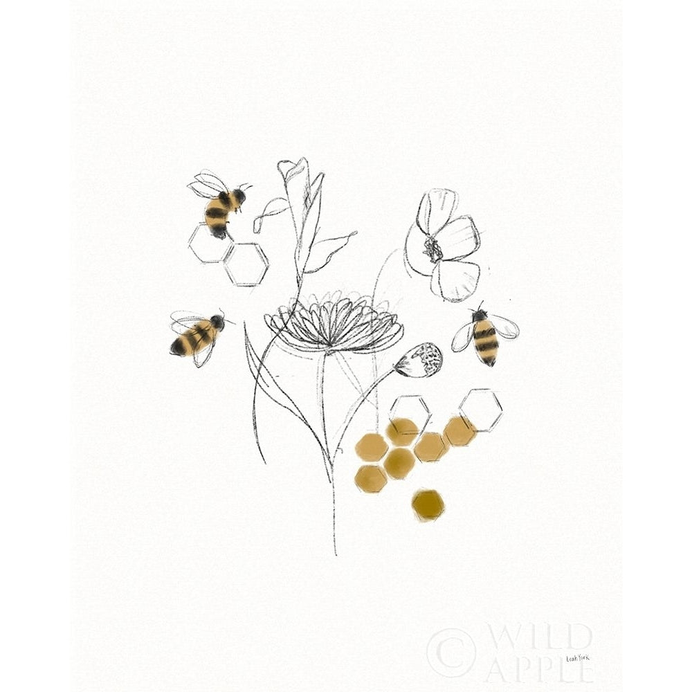 Bees and Botanicals V Poster Print by Leah York-VARPDX61506 Image 1