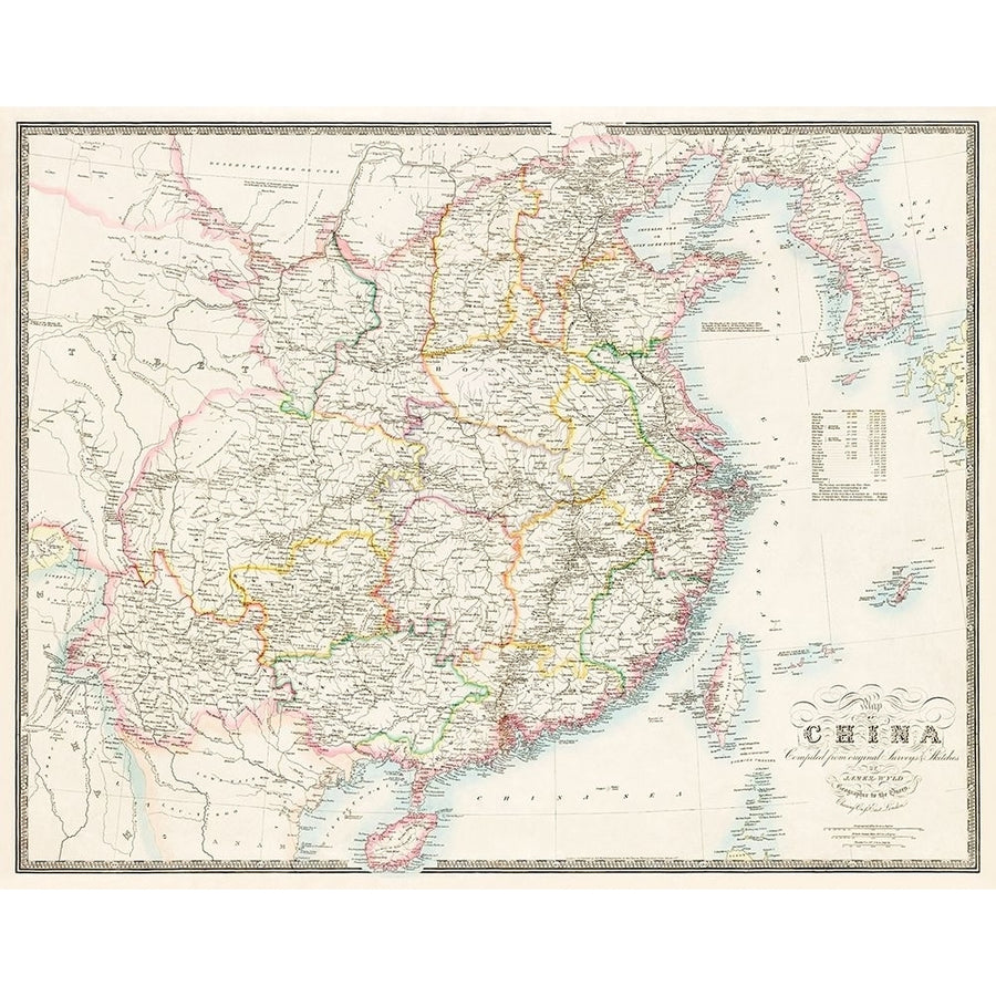 Map of China-1848 by James Wyld-VARPDX61569 Image 1