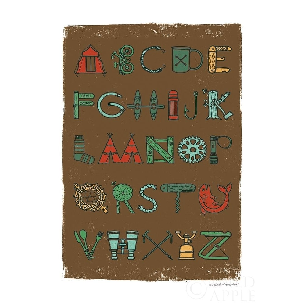 Camping Alphabet Dark Poster Print by Alexandra Snowdon-VARPDX61713 Image 1