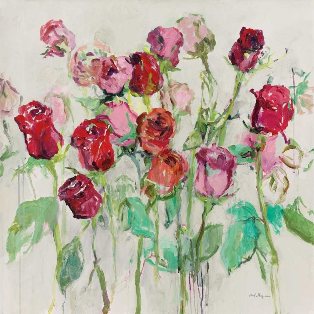 Wild Roses Warm Gray by Marilyn Hageman-VARPDX61856 Image 1