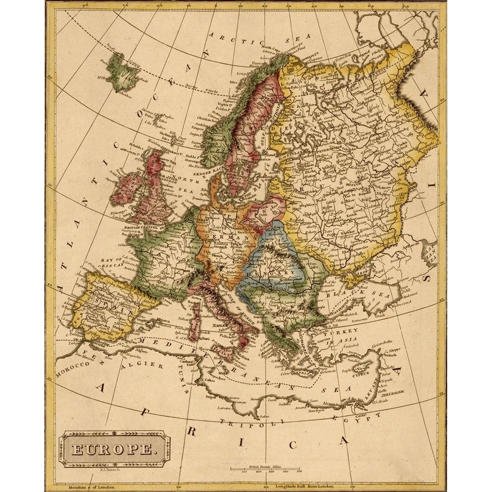 Europe 1817 by Vintage Maps-VARPDX61930 Image 1