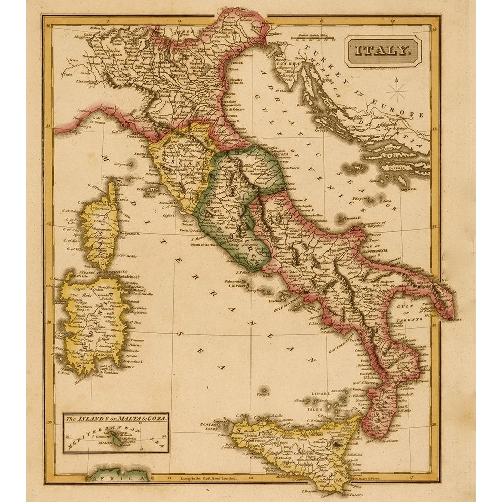 Italy 1817 by Vintage Maps-VARPDX61945 Image 1