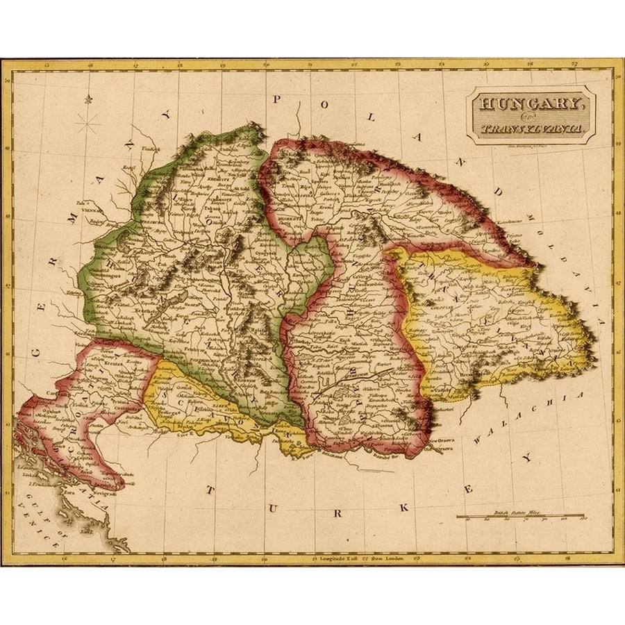 Hungary 1817 by Vintage Maps-VARPDX61940 Image 1