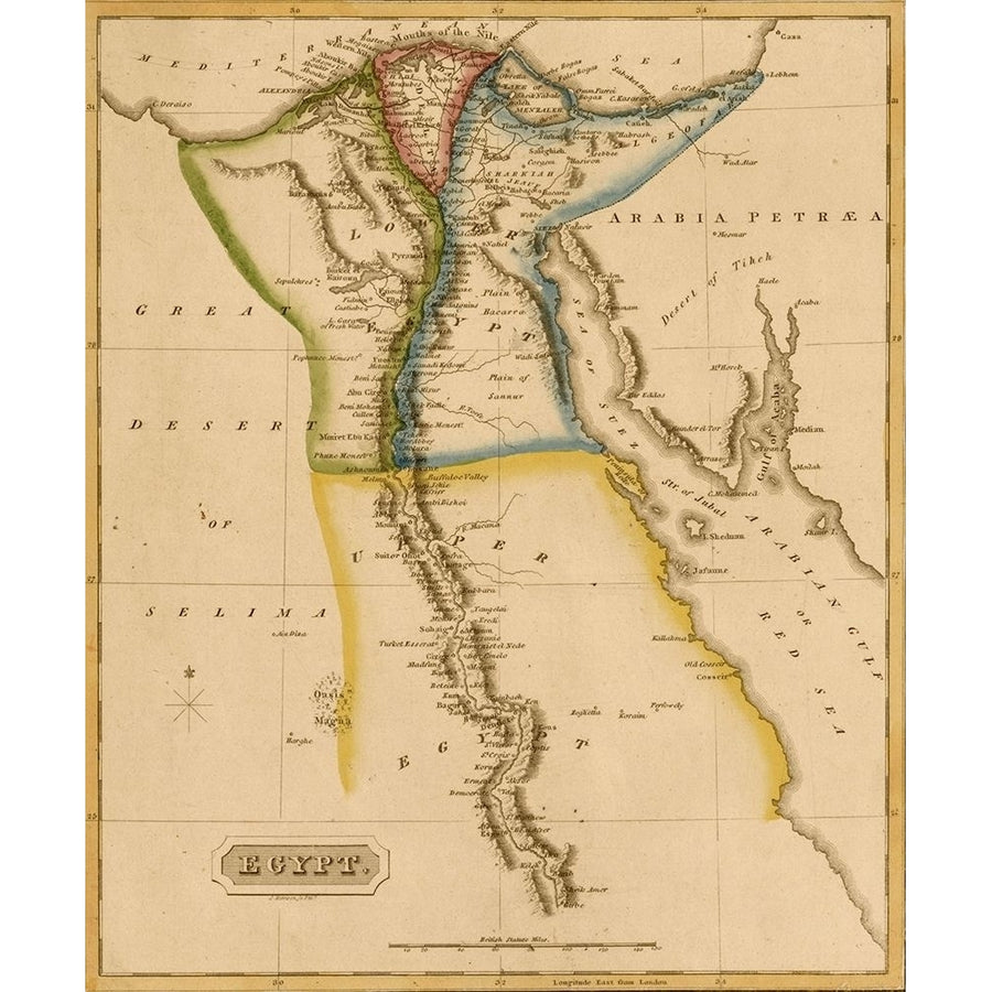 Egypt and the Nile Delta 1817 by Vintage Maps-VARPDX61954 Image 1