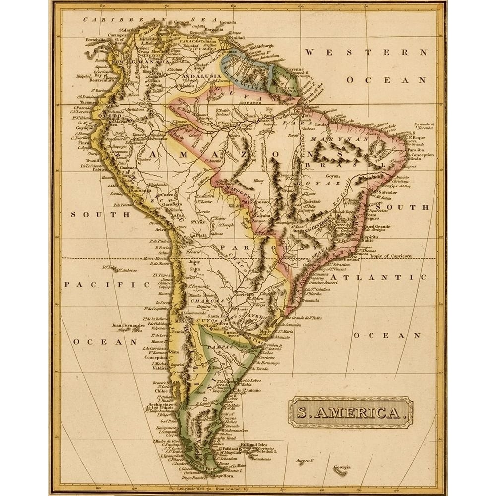 South America 1817 by Vintage Maps-VARPDX61956 Image 1