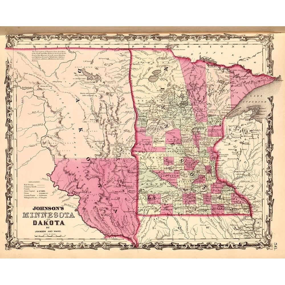 Minnesota and Dakota 1862 by Vintage Maps-VARPDX61985 Image 1