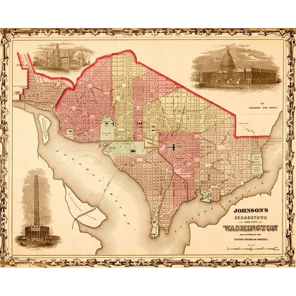 Washington DC 1862 by Vintage Maps-VARPDX61996 Image 1