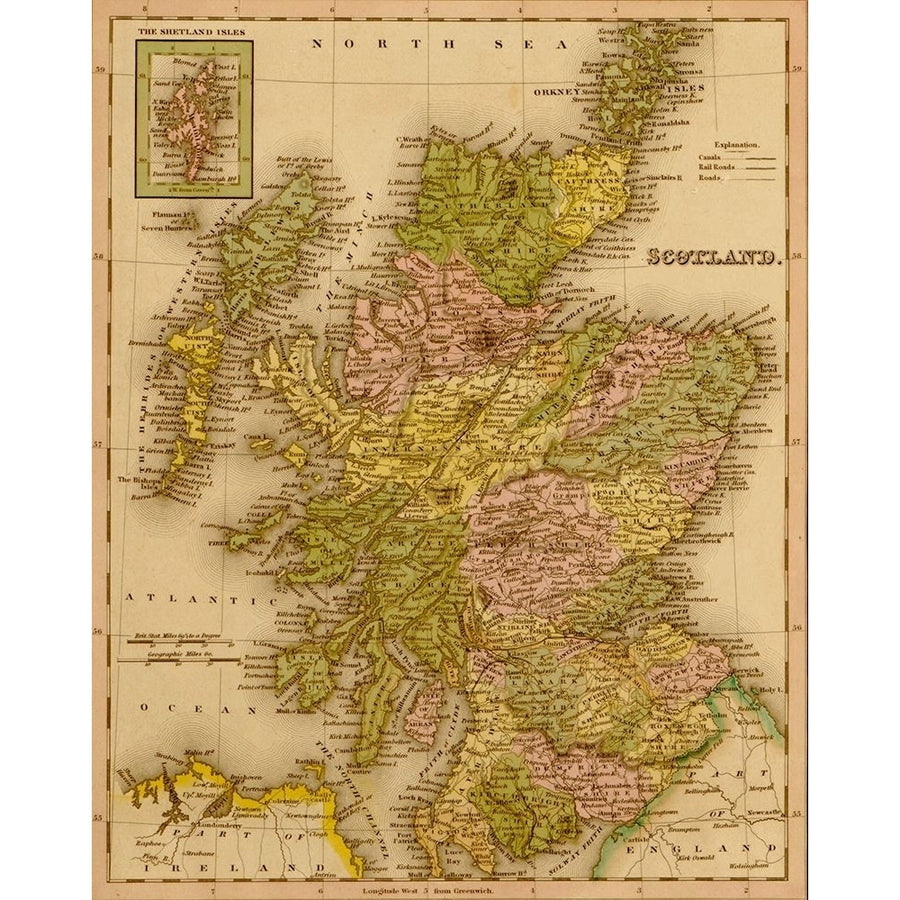 Scotland 1844 by Vintage Maps-VARPDX62068 Image 1