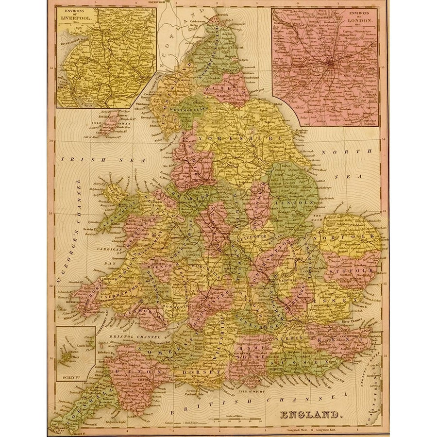 England 1844 by Vintage Maps-VARPDX62067 Image 1