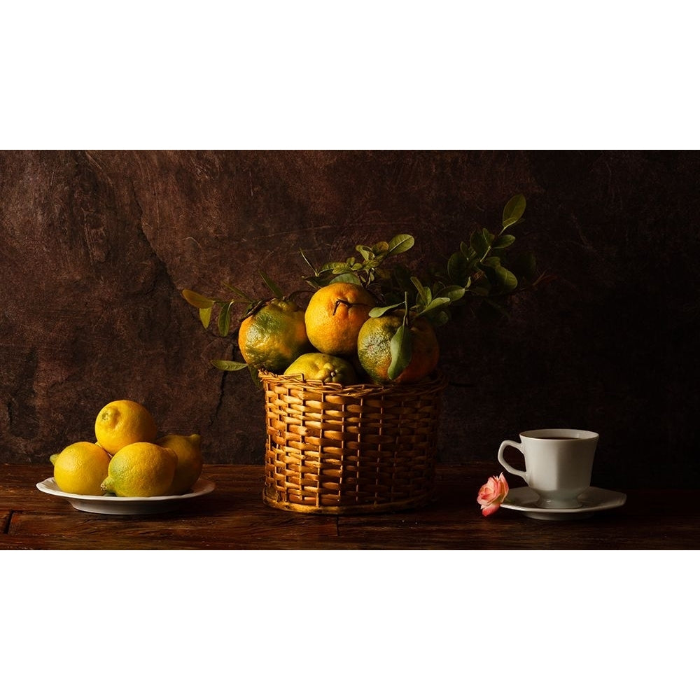 Still Life With Lemons-Oranges And A Rose Poster Print - Luiz Laercio-VARPDX620817 Image 1